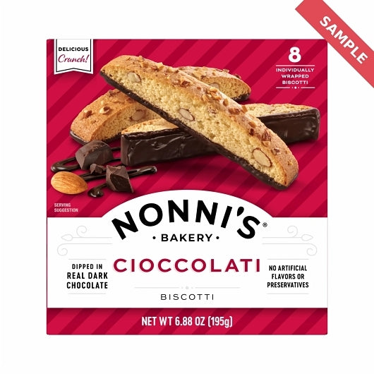 Nonni's Bakery Cioccolati Biscotti, 6 x 6.88 oz Case - Bakery & Desserts