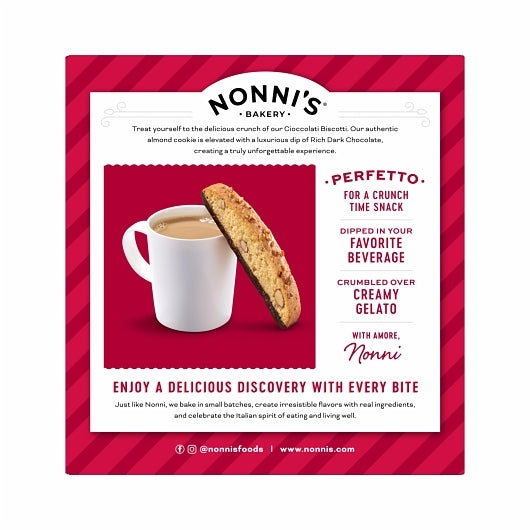 Nonni's Bakery CIOCCOLATI BISCOTTI, 6 x 6 each Case - DOT product image 8