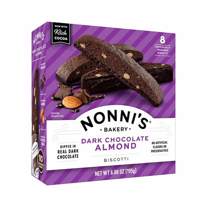 Nonni's Bakery DARK CHOCOLATE ALMOND BISCOTTI COOKIES, 6 x 6.88 oz Case - DOT product image 3