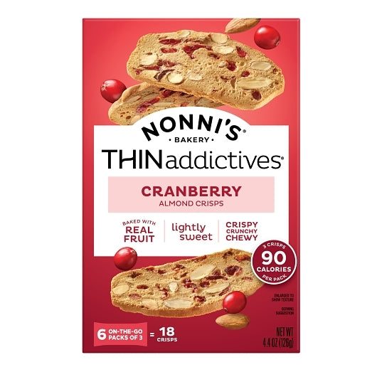 Thin Addictives Cranberry ALMOND, 6 x 4.4 oz Case - Front/center packaged product image