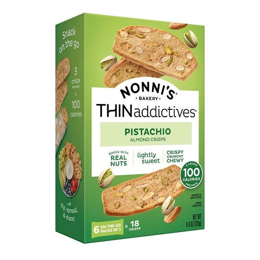Nonni's Thin Addictives Pistachio Almond, 6 x 6 each Case - Alternate product angle or state