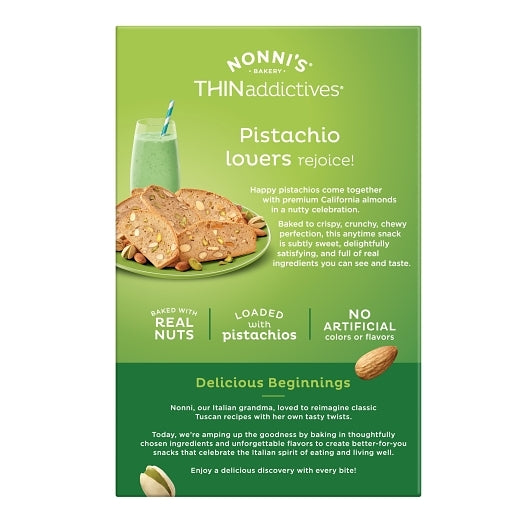 Nonni'S Thin Addictives PISTACHIO ALMOND, 6 x 6 each Case - DOT product image 7