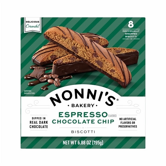 Nonni's Bakery Espresso Chocolate Chip Biscotti, 6 x 6.88 oz Case - Bakery & Desserts - image 2