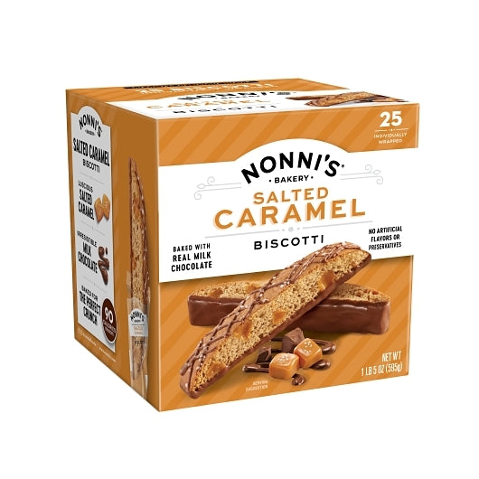 Nonni's Bakery Salted Caramel Italian Biscotti, 4 x 25 x 0.84 oz Case - Bakery & Desserts - image 2