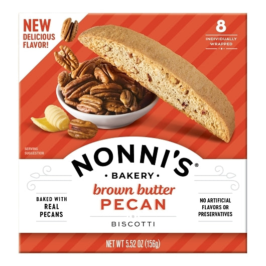 Nonni's Bakery Brown Butter Pecan Biscotti, 6 x 5.52 oz Case - Nuts & Seeds