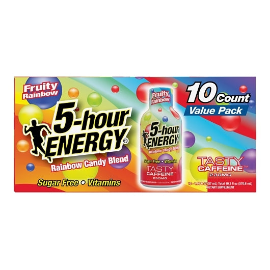 5-Hour Energy Shot Extra Strength Fruity Rainbow, 60 x 1.93 fl oz Case - Energy & Sports Drinks