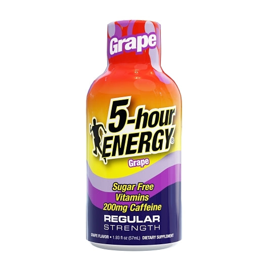 5-Hour Energy Shot Regular Strength Grape, 18 x 12 x 1.93 fl oz Case - Energy & Sports Drinks