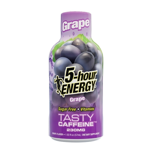 5-Hour Energy Shot Extra Strength Grape, 18 x 12 x 1.93 fl oz Case - Energy & Sports Drinks