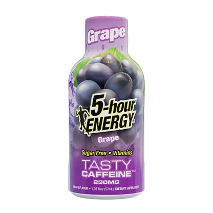 5-Hour Energy Shot Extra Strength Grape, 18 x 12 x 1.93 fl oz Case - Energy & Sports Drinks