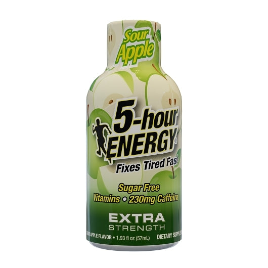 5-Hour Energy Shot Extra Strength Sour Apple, 18 x 12 x 1.93 fl oz Case - Energy & Sports Drinks
