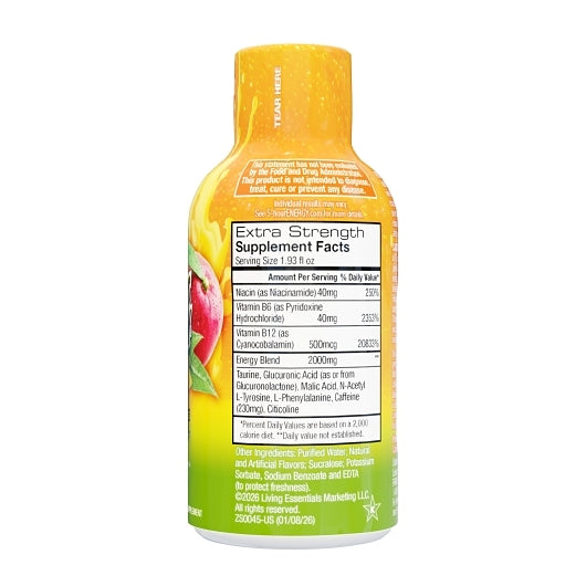5-Hour Energy Shot Extra Strength Peach Mango, 18 x 12 x 1.93 fl oz Case - Energy & Sports Drinks