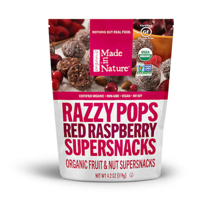 Made In Nature Organic Razzy Pop, 6 x 4.2 oz Case - Nuts & Seeds