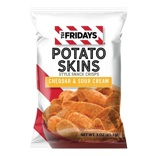 TGI Fridays Cheddar & Sour Cream Potato Skins, 6 x 3 oz Case - Snacks