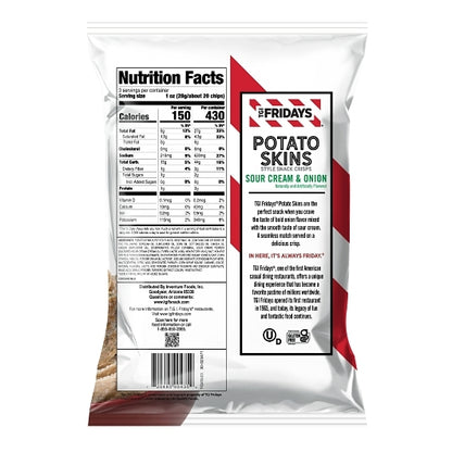 TGI Fridays Sour Cream & Onion Potato Skins, 6 x 3 oz Case - DOT product image 5