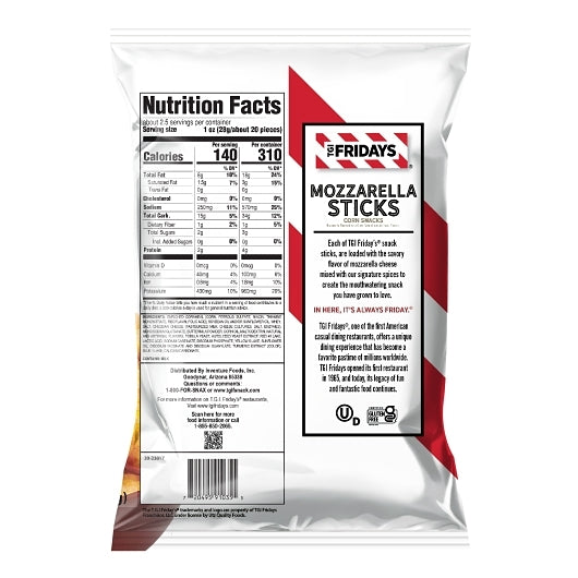 TGI Fridays Mozzarella Gluten Free Mozzarella Sticks, 6 x 2.25 oz Case - DOT product image 3