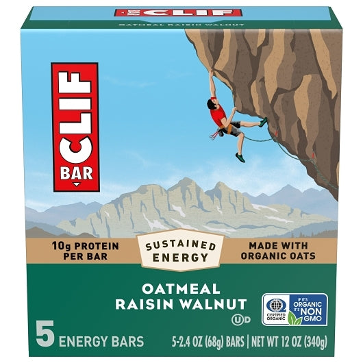 Clif Bar Oatmeal Raisin Walnut Energy Bar, 6 x 5 x 2.4 oz Case - Snack Bars & Granola Bars - image 2