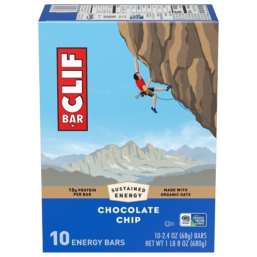 Clif Bar Chocolate Chip Energy Bar, 4 x 10 x 2.4 oz Case - Pantry Ingredients - image 2