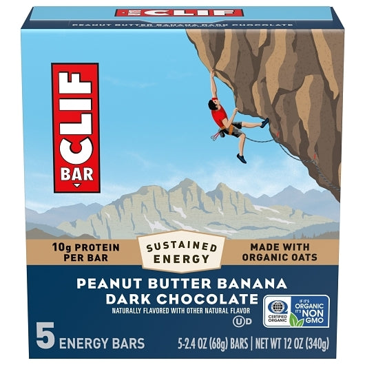 Clif Bar Peanut Butter Banana With Dark Chocolate Energy Bar, 6 x 5 x 2.4 oz Case - Candy & Confections - image 2