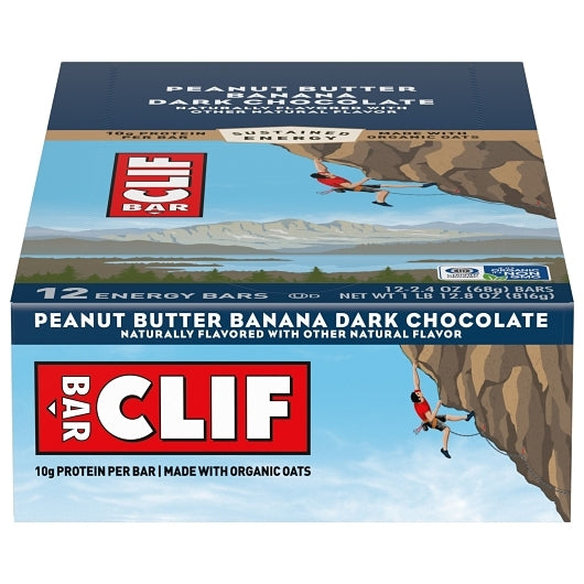 Clif Bar Peanut Butter Banana Dark Chocolate, 16 x 12 x 2.4 oz Case - DOT product image 3