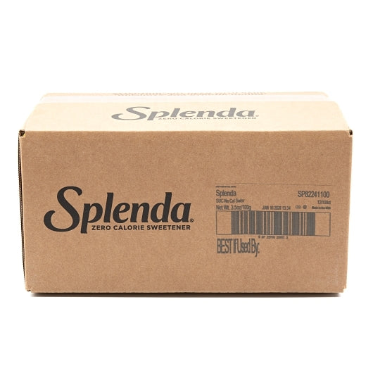Splenda Sucralose No Calorie Sweetener, 12 x 100 ct Case - GS1 closed shipping case image