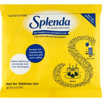 Splenda Sucralose No Calorie Sweetener Pouch, 12 x 6.6 oz Case - Alternate product angle or state