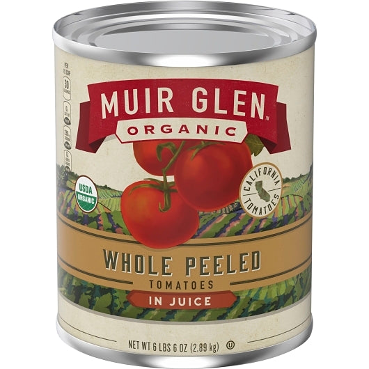 Muir Glen Organic Whole Peeled Tomatoes, 6 x 102 oz Case - DOT product image 3