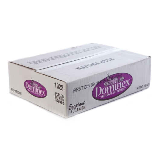 Dominex Peeled & Breaded EGGPLANT ROUNDs, 1 x 10 lb Case - Frozen Vegetables & Sides
