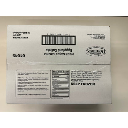 Dominex 3/8" Peeled & Battered Naples EGGPLANT, 1 x 10 lb Case - DOT product image 3