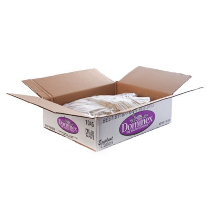 Dominex 3/8" Peeled & Battered Naples EGGPLANT, 1 x 10 lb Case - DOT product image 6