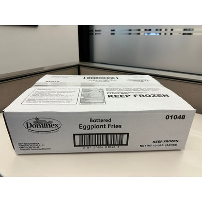 Dominex Battered EGGPLANT Fries, 1 x 10 lb Case - Frozen Potatoes Sides
