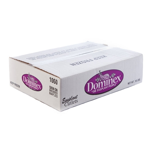Dominex 1/4" Skin On Breaded Naples Eggplant, 1 x 10 lb Case - Frozen Vegetables & Sides