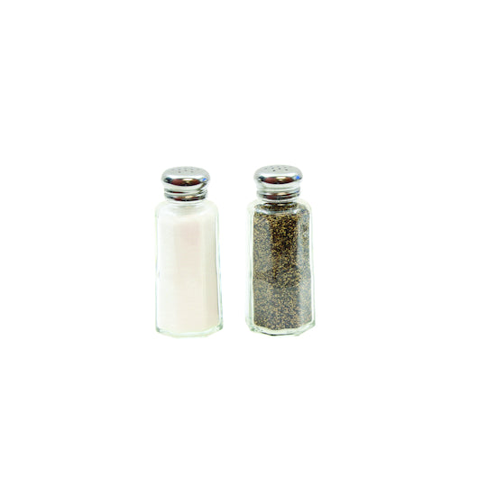 Tablecraft 2 Ounce Paneled Salt and Pepper stainless Steel Top Glass Shaker, 1 x 24 each Case - DOT product image 6