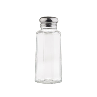 Tablecraft 2 Ounce Paneled Salt and Pepper stainless Steel Top Glass Shaker, 1 x 24 each Case - DOT product image 2