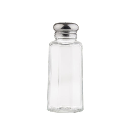 Tablecraft 2 Ounce Paneled Salt and Pepper stainless Steel Top Glass Shaker, 1 x 24 each Case - DOT product image 2
