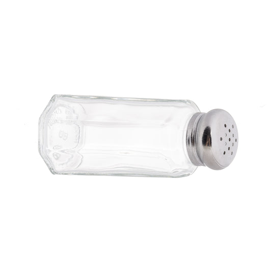 Tablecraft 2 Ounce Paneled Salt and Pepper stainless Steel Top Glass Shaker, 1 x 24 each Case - DOT product image 3