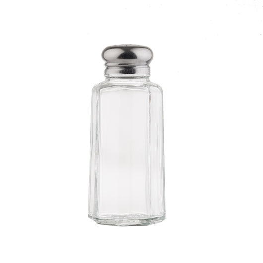 Tablecraft 2 Ounce Paneled Salt and Pepper stainless Steel Top Glass Shaker, 1 x 24 each Case - DOT product image 5