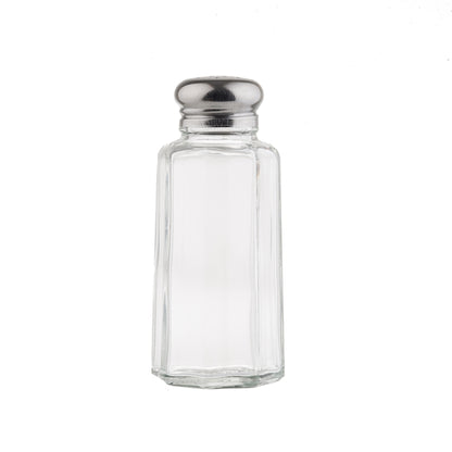 Tablecraft 2 Ounce Paneled Salt and Pepper stainless Steel Top Glass Shaker, 1 x 24 each Case - DOT product image 5