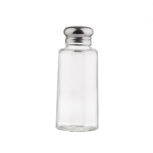 Tablecraft 2 Ounce Paneled Salt and Pepper stainless Steel Top Glass Shaker, 1 x 24 each Case - DOT product image 4
