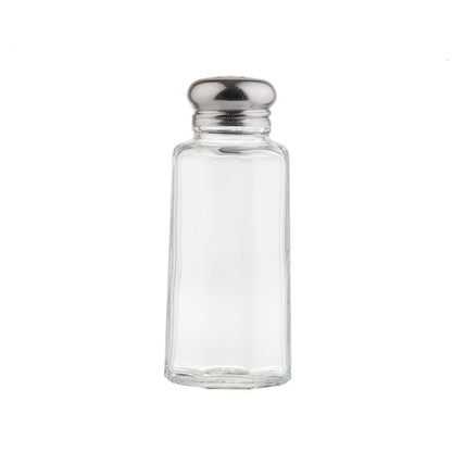 Tablecraft 2 Ounce Paneled Salt and Pepper stainless Steel Top Glass Shaker, 1 x 24 each Case - DOT product image 4