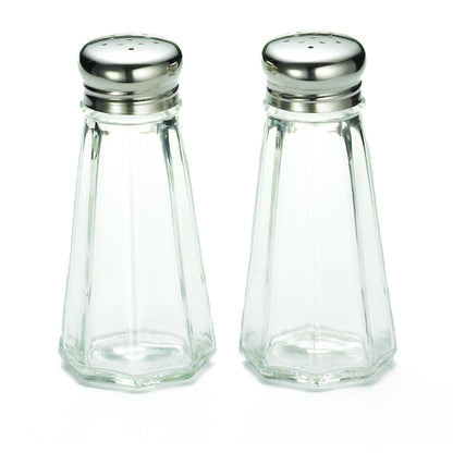 Tablecraft 3 Ounce Square Salt and Pepper Stainless Steel Top Glass Shaker, 1 x 24 each Case - DOT product image 5