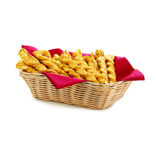 Tablecraft 9 Inch X 6 Inch X 2.5 Inch Rectangle Natural Basket, 1 x 12 each Case - GS1 prepared product image