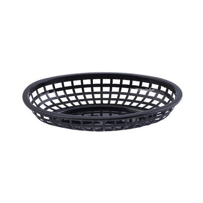 Tablecraft 9.375 Inch X 6 Inch Classic Black Oval Basket, 1 x 36 each Case - Guest Checks & Register Rolls