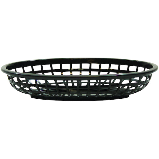 Tablecraft 9.375 Inch X 6 Inch Classic Black Oval Basket, 1 x 36 each Case - DOT product image 5
