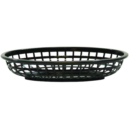 Tablecraft 9.375 Inch X 6 Inch Classic Black Oval Basket, 1 x 36 each Case - DOT product image 5