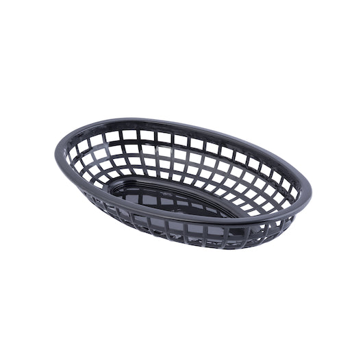 Tablecraft 9.375 Inch X 6 Inch Classic Black Oval Basket, 1 x 36 each Case - DOT product image 3