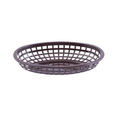Tablecraft 9.375 Inch X 6 Inch X 1.375Classic Oval Brown Basket, 1 x 36 each Case - Guest Checks & Register Rolls