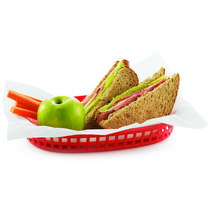 Tablecraft 10.5 Inch X 7 Inch X 1.5 Inch Red Plastic Oval Basket, 1 x 36 each Case - DOT product image 2