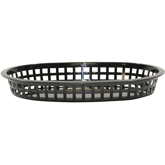 Tablecraft 10.5 Inch X 7 Inch X 1.5 Inch Chicago Oval Platter Black Basket, 1 x 36 each Case - DOT product image 6