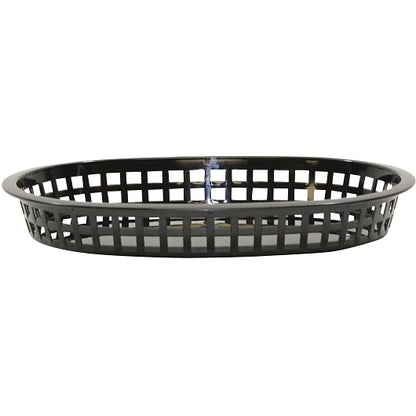 Tablecraft 10.5 Inch X 7 Inch X 1.5 Inch Chicago Oval Platter Black Basket, 1 x 36 each Case - DOT product image 6