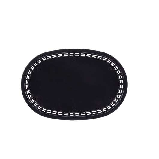 Tablecraft 10.5 Inch X 7 Inch X 1.5 Inch Chicago Oval Platter Black Basket, 1 x 36 each Case - DOT product image 2